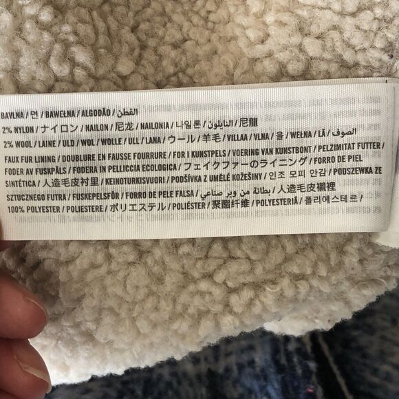 Abercrombie & Fitch Sherpa Lined Boxy Relaxed Fit Shaggy Plaid Flannel Jacket L - Picture 14 of 16